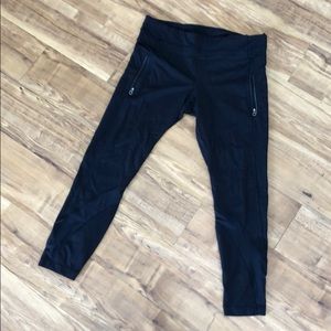 Size 10 Black LuLuLemon Crop Leggings